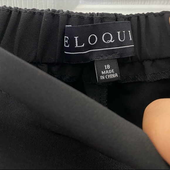 NWT Eloquii Black Over the Shoulder Top Sz 18 - Picture 3 of 8